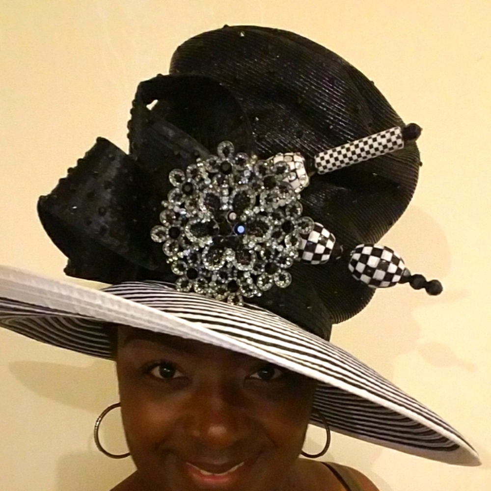 Elegant Black and White Women's Hat